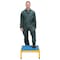 Vestil Adj. Steel Stand, 10-1/2-16-1/2 H, 24 x 24, 10.5 Overall Height, Steel, Yellow AHT-H-2424 - alternate 3